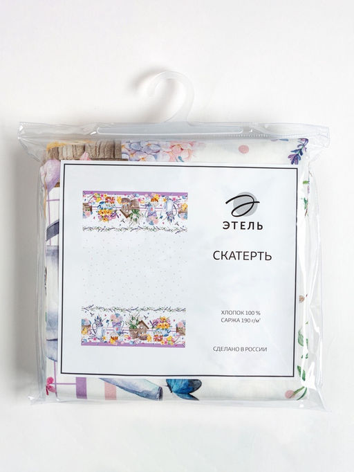 Скатерть Этель Цыплята и куличи 220?147 см, 100% хлопок, саржа 190 г/м?