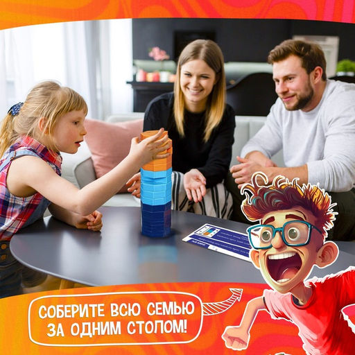 Настольная игра Падающая башня. На грани, от 2 игроков, 7+ - Лас играс kids фото 5