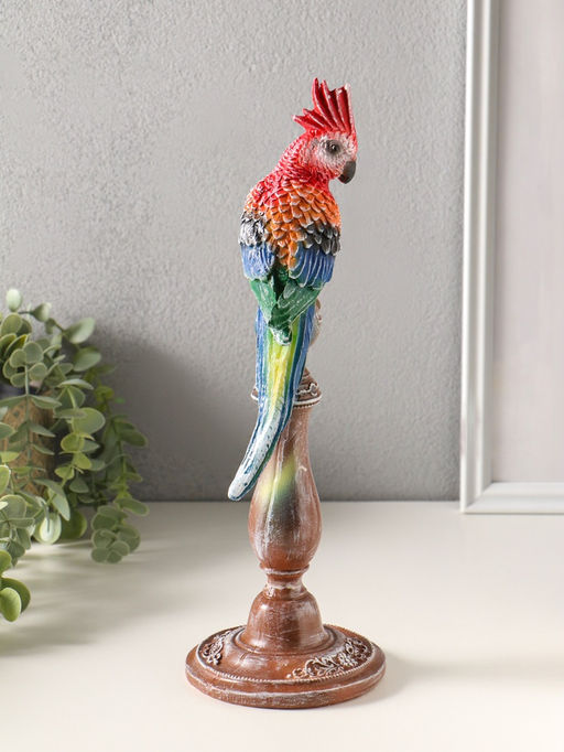 Фигура полистоун «Попугай», 33×12×12 см