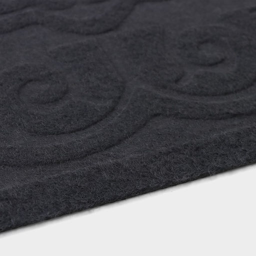 Коврик влаговпитывающий придверный без окантовки Доляна «Восточная сказка», 40×60 см, серый