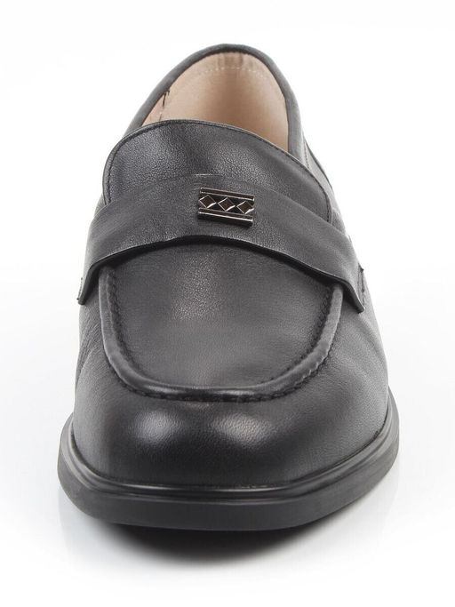 03-DEB55-1 BLACK Лоферы женские (натуральная кожа)