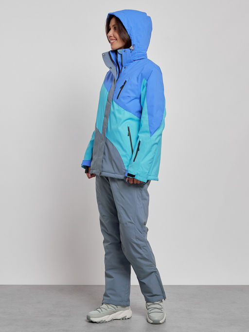 Горнолыжный костюм женский большого размера зимний синего цвета 02308S - Chunmai фото 6