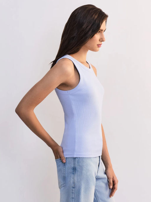 Базовая майка с вырезом халтер TOP0526-41 / Zarina