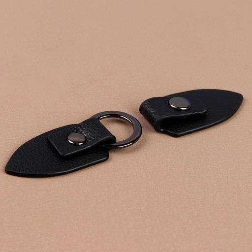 Застёжка-клевант, с кнопкой, 10,5 × 2,6 см, 3 шт, цвет чёрный