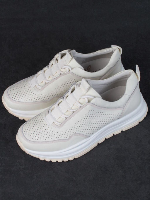 05-PDL250-2 LT. BEIGE Кроссовки женские (натуральная кожа)