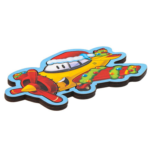 Рамка - вкладыш новогодняя «Самолёт с подарками», 7 деталей