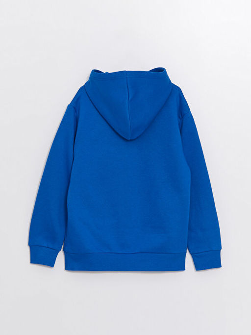 Kap??onlu Bask?l? Uzun Kollu Erkek ?ocuk Sweatshirt - Waikiki фото 3
