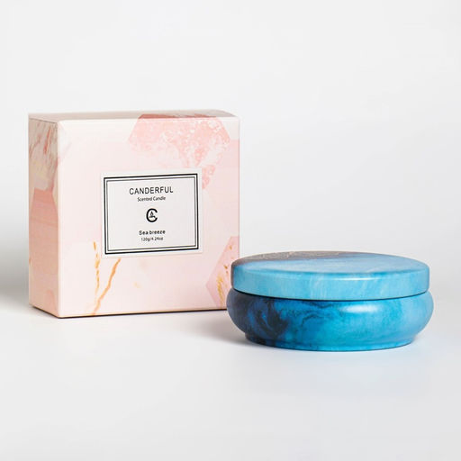 Ароматическая свеча в банке «Морской бриз», из соевого воска с сухоцветом, 3×8.5 см, 110 г