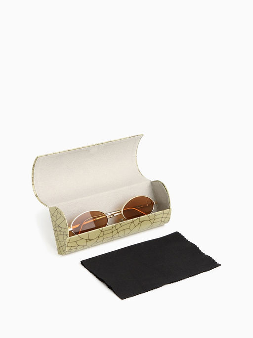 Футляр для очков на хлопушке, с принтом, размер 15.5×5.5×3 см, хаки