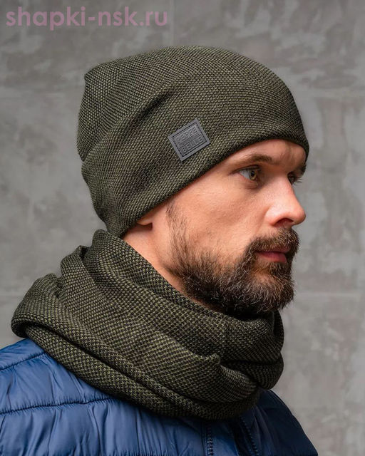 LL 1003 PE 1003 Комплект мужской флис (колпак+снуд) (57-59)