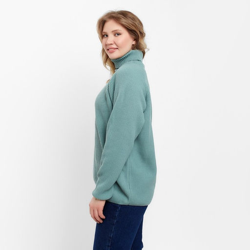 Джемпер женский MINAKU: Casual collection, цвет оливковый, размер 50