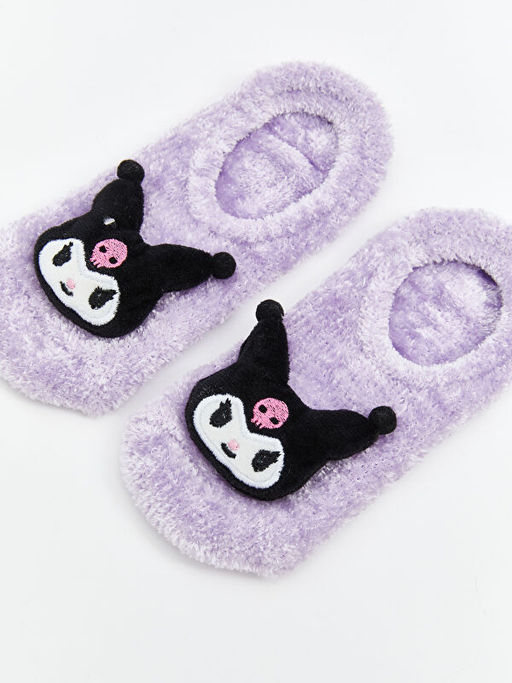 Kuromi Desenli Kayd?rmaz Tabanl? K?z ?ocuk Ev ?orab? ve Sa? Band?