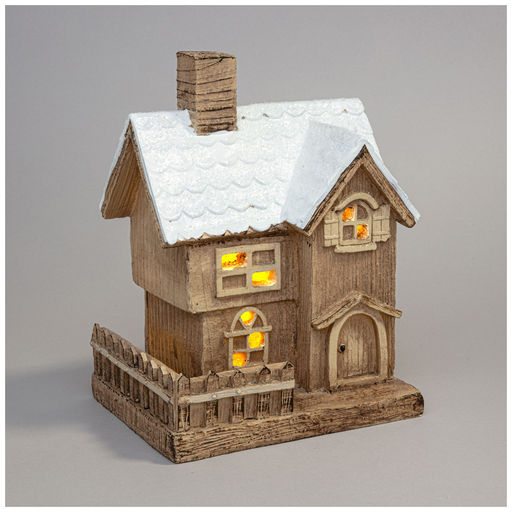 ФИГУРКА ДОМИК С LED-ПОДСВЕТКОЙ 15*13*20 СМ - Lefard фото 3