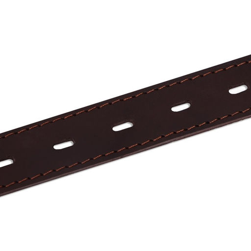 Ошейник кожаный двухслойный на замше, 2,5 см, ОШ 29-39, коричневый - Пижон фото 9