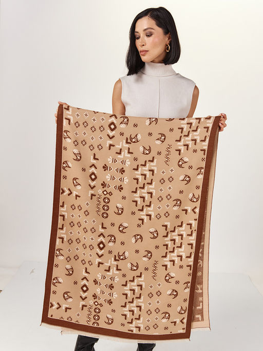 в составе ШЕРСТЬ  и КАШЕМИР Большой, мягкий, теплый  двусторонний палантин - Tantino фото 12