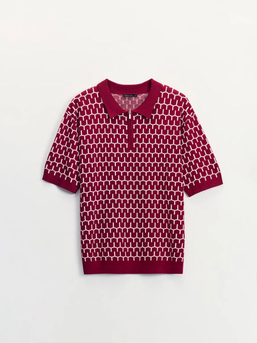 Джемпер поло из жаккарда ZR2605043305-70 / Zarina