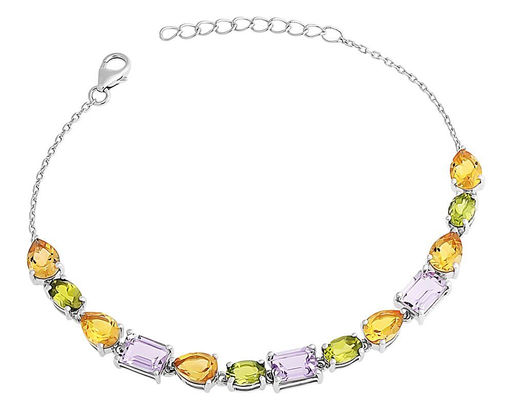 Браслет, аметист , цитрин , перидот, Калермо