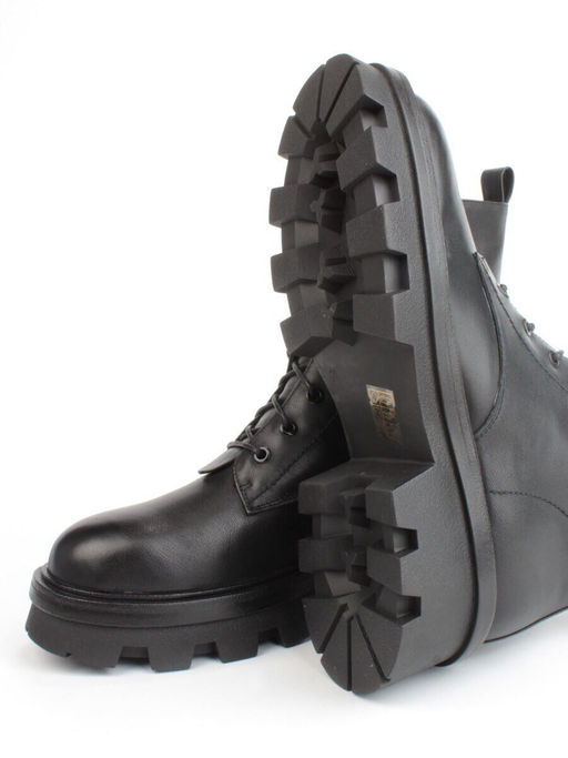 04-M3-2170 BLACK Ботинки зимние женские (натуральная кожа, натуральный мех)