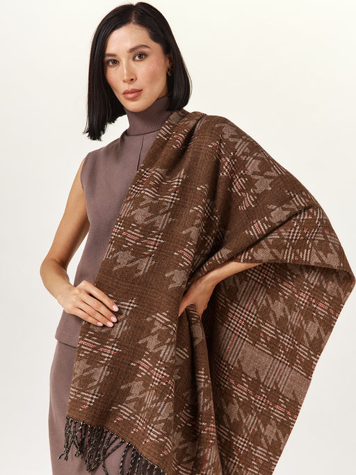 в составе ШЕРСТЬ  и КАШЕМИР Большой, мягкий, теплый  двусторонний палантин - Tantino фото 5