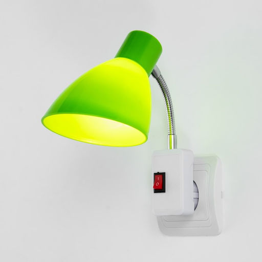 Бра в розетку «Классика» 1×10 Вт Е27 зеленый 10×14.5×25 см