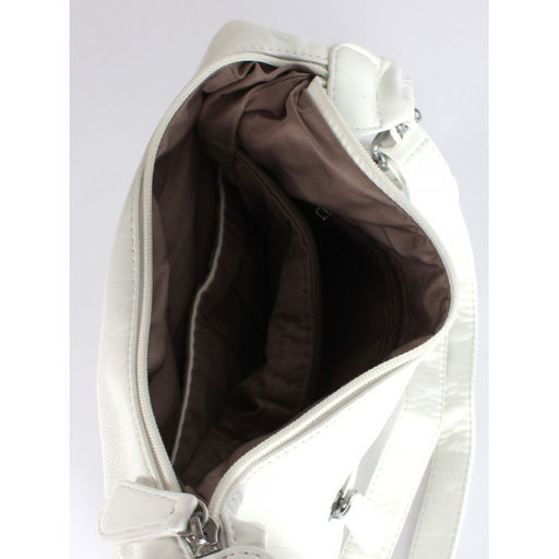 Сумка женская искусственная кожа Guecca-110, 1отд+карм/пер, плечевой ремень, белый SALE 264043 - Adelia фото 3