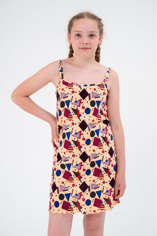 Ночная сорочка подростковая из кулирки Оливия мозайка - Амадэль фото 2