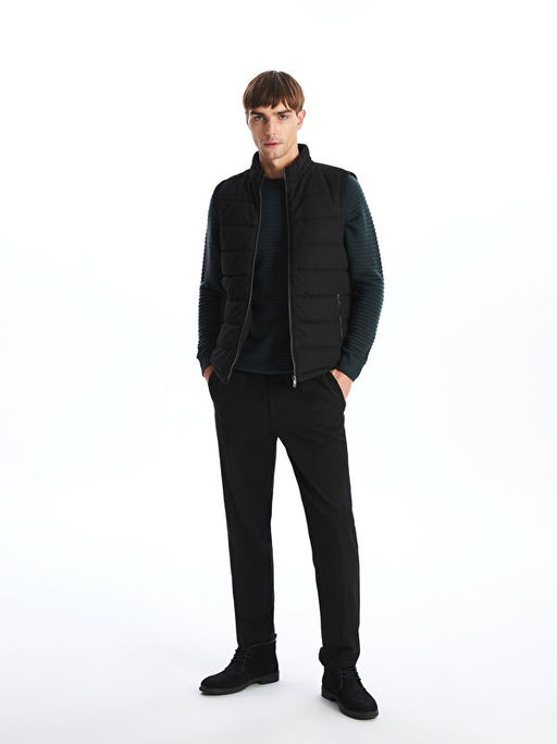 Slim Fit Dik Yaka Erkek ?i?me Yelek