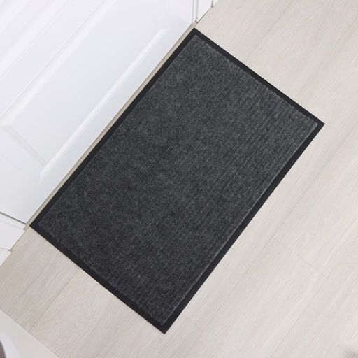 Коврик придверный влаговпитывающий, ребристый, «Стандарт», 50×80 см, серый