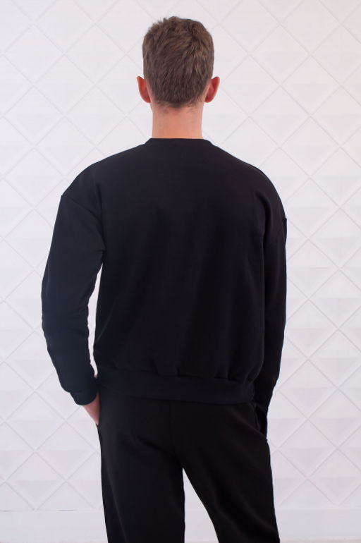 Арт. 6571 Толстовка мужская 46-54 (5 шт) Цвет:черный