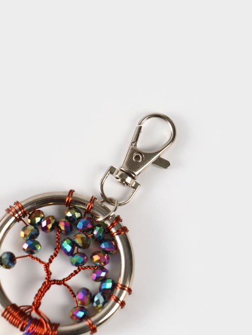 Брелок ловец снов «Древо жизни», 19 см, фуксия, перламутр