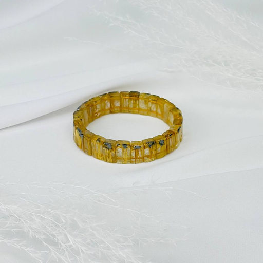 Браслет из Рутилового кварца с включением Титана 17 см - Радуга самоцветов фото 3