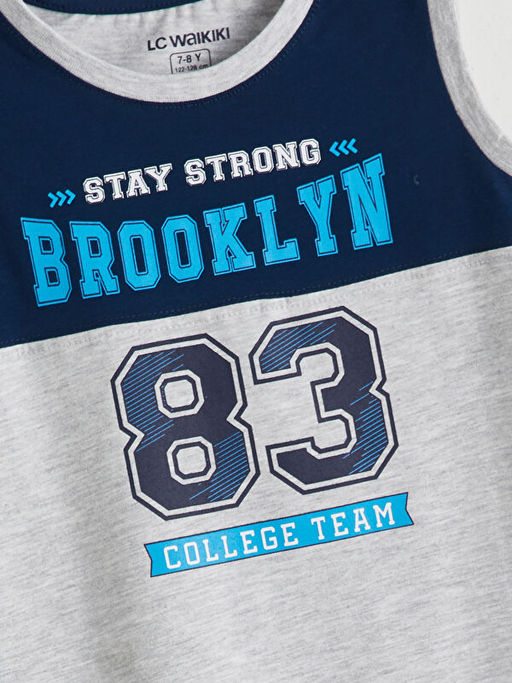 Bisiklet Yaka Erkek ?ocuk ?ortlu Pijama Tak?m?