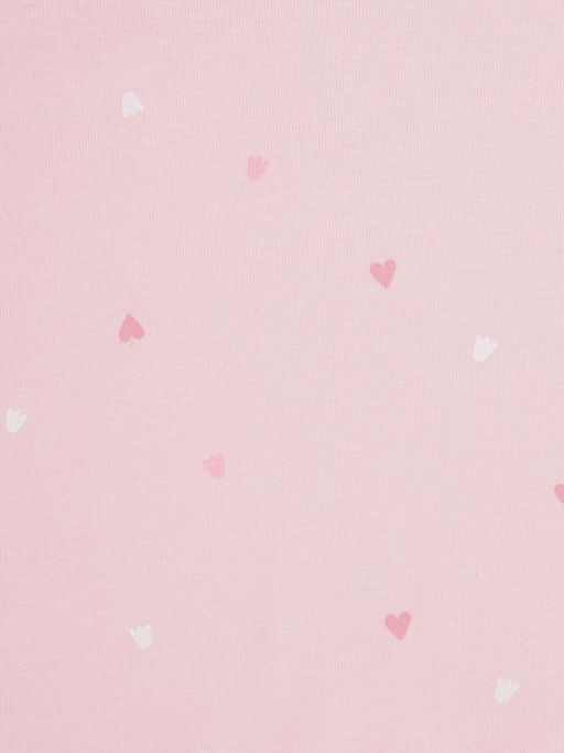 К 1180/бежево-розовый,сердечки и колокольчики сорочка ночная для дев