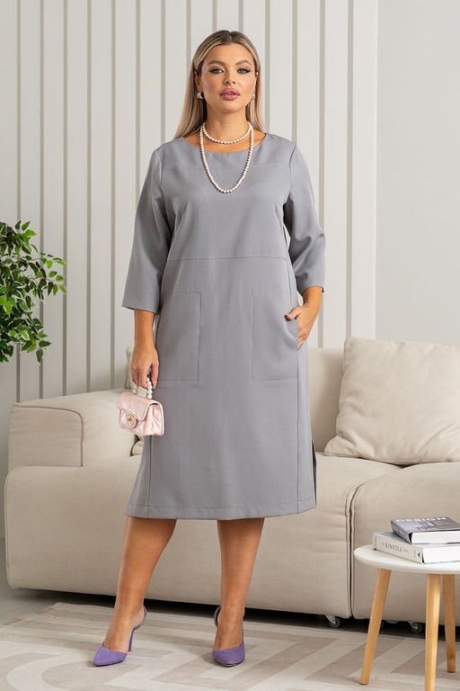 Платье А-3571 серый - Angelika фото 5