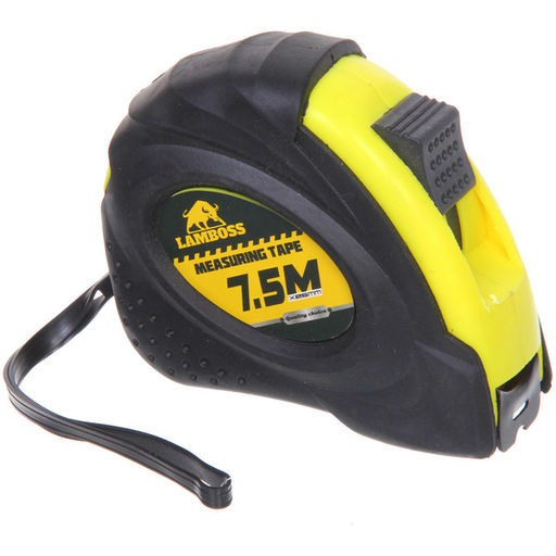 Рулетка Lamboss два фиксатора обрезиненный корпус 7,5М