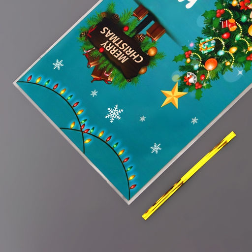 Цена за 50 шт. Пакет подарочный новогодний, для сладких подарков Новогодний МИКС №2 13?27 см1 см - UPAK LAND фото 13