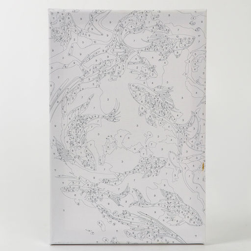 Картина по номерам с подрамником и поталью Золотые рыбки, 20*30 см - Школа талантов фото 6