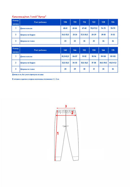 Кальсоны 1СЛ д/мал. Артур - Oldos фото 4