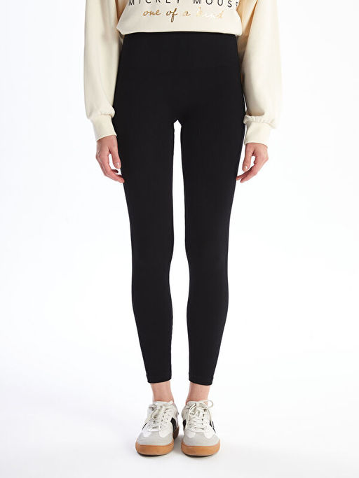 Beli Lastikli D?z Diki?siz Kad?n Spor Tayt