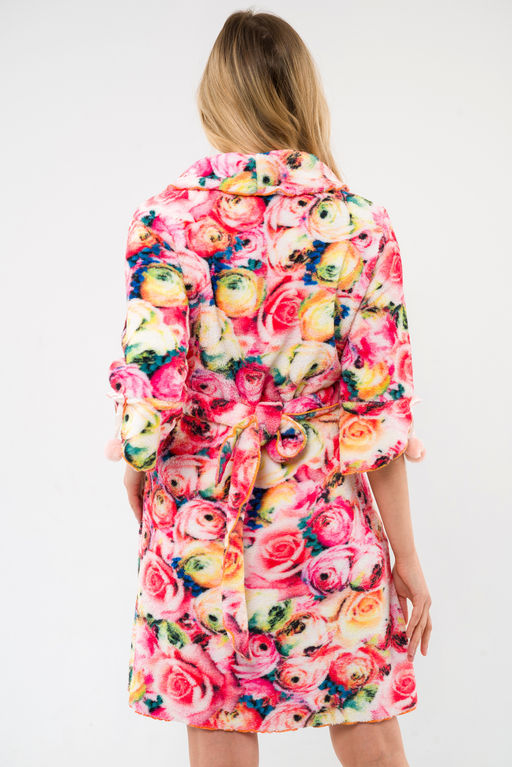 Халат женский из ультрасофта Светлана цветы - Амадэль фото 13