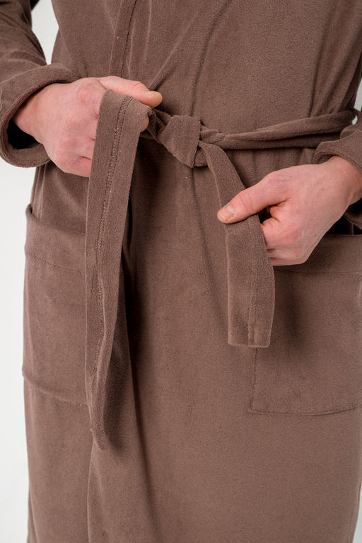 Халат мужской из махры Ренат светло-коричневый - Амадэль фото 2