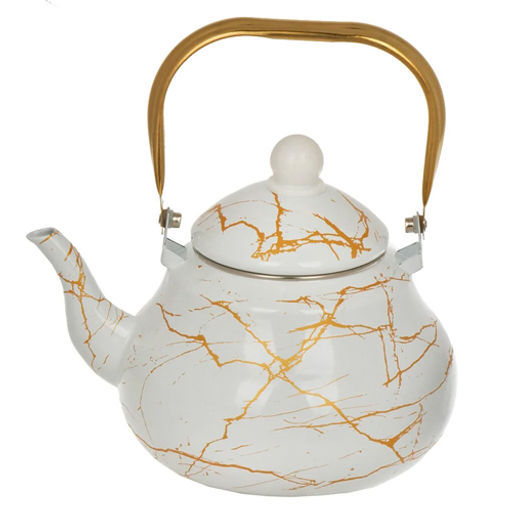 Чайник эмал сталь, 2.5 л, ручк металл, Daniks, Белый мрамор, Y4-8972 (484352)