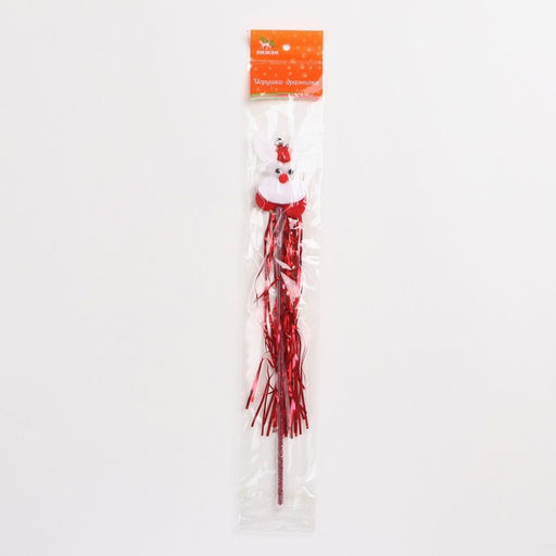 Дразнилка для кошек с бубенчиком Новогодний заяц, 30 см - Пижон фото 8