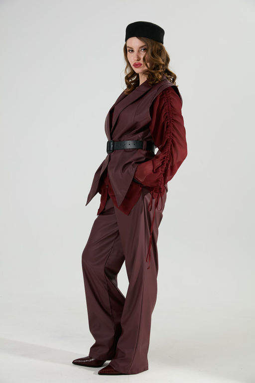 Костюм NIKVA н1031-1 бордо  фото 2