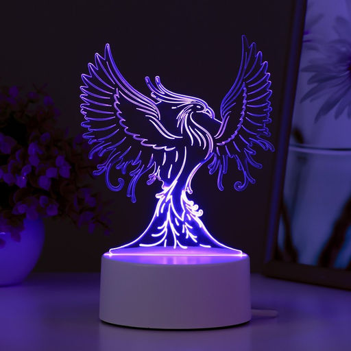 Светильник 3D RISALUX «Феникс», LED-ночник, RGB, от сети, 12×9.5×14.5 см
