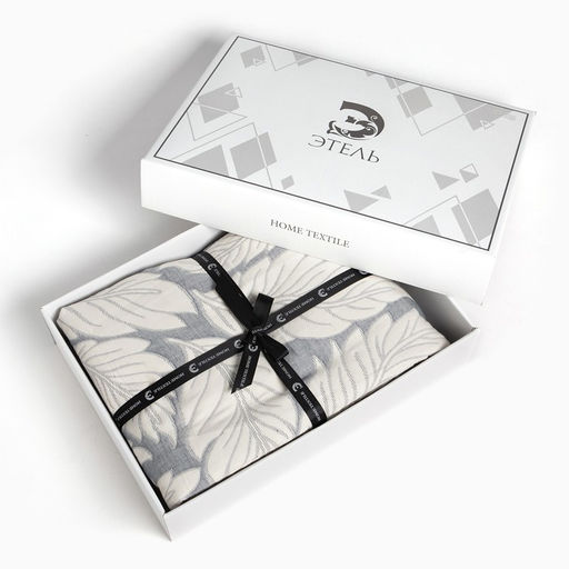 Покрывало хлопковое Этель Листопад 200х2405 см, цвет синий, 100%хлопок, 300гр/м2  фото 6