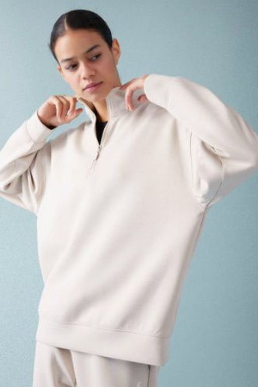 DeFactoFit Oversize Fermuarl? Dik Yaka Spor Sweatshirt