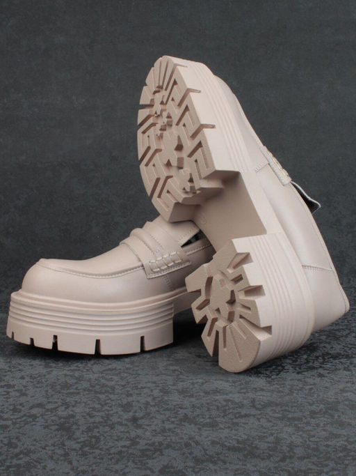 03-C1815-2 BEIGE Лоферы женские (натуральная кожа) - Фабричный китай фото 15