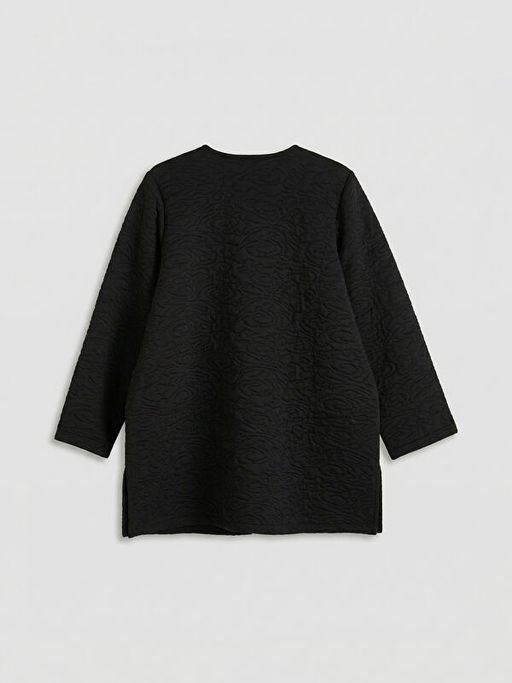 V Yaka Kendinden Desenli Kad?n H?rka