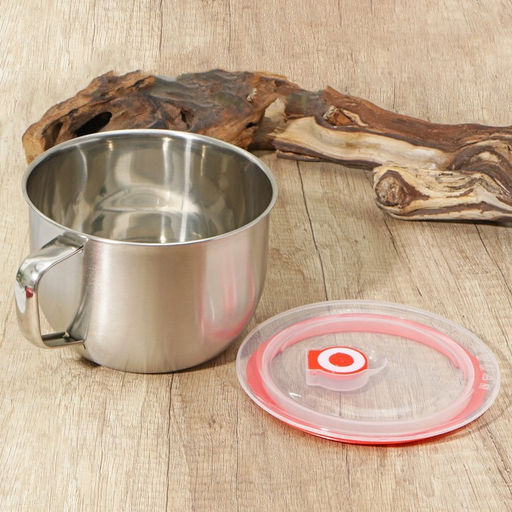 Кружка из нержавеющей стали с вакуумной крышкой, 1,3 л, d=15 см